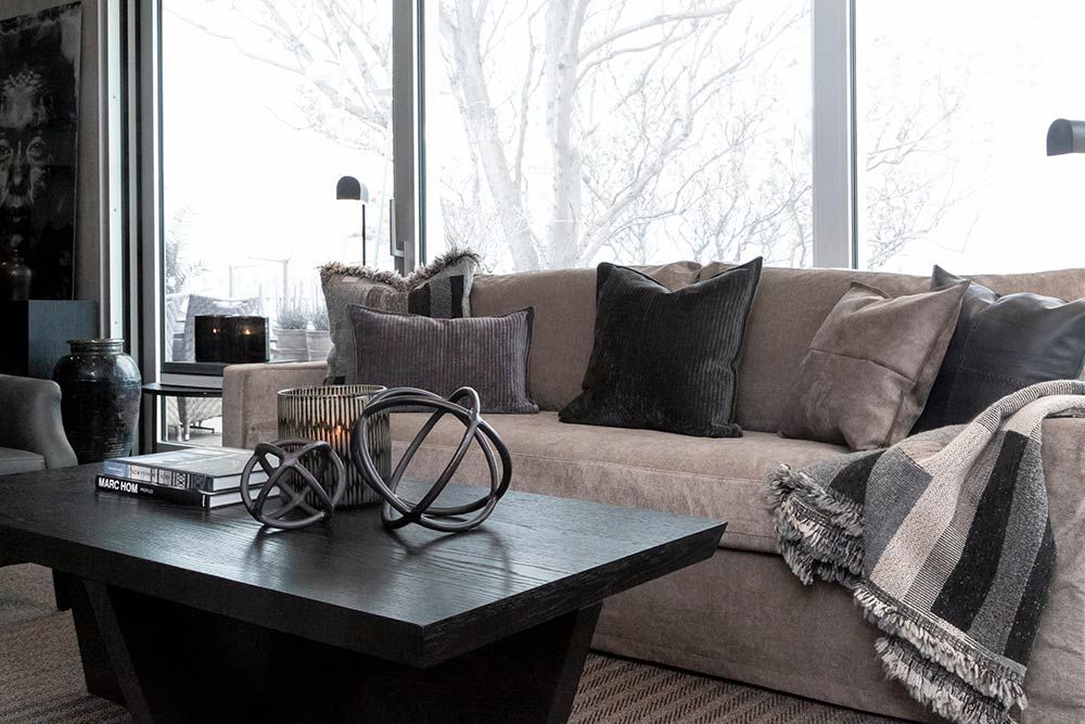 Trent sohvapöytä 90 x 90 cm musta Artwood