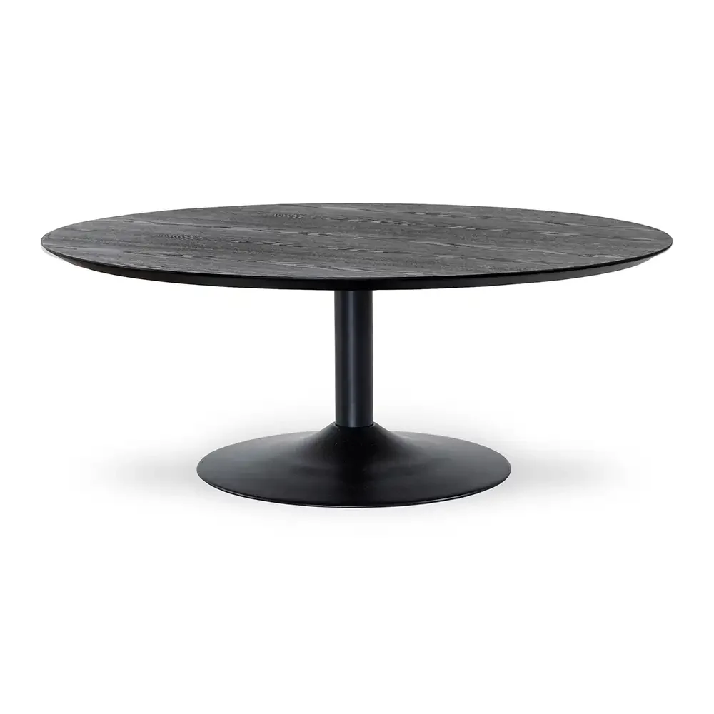 Miles Sohvapöytä trompetinjalka 110 cm mustaksi värjätty saarni puusta