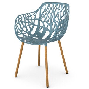 Forest Käsinojallinen tuoli Iroko/Blue Teal