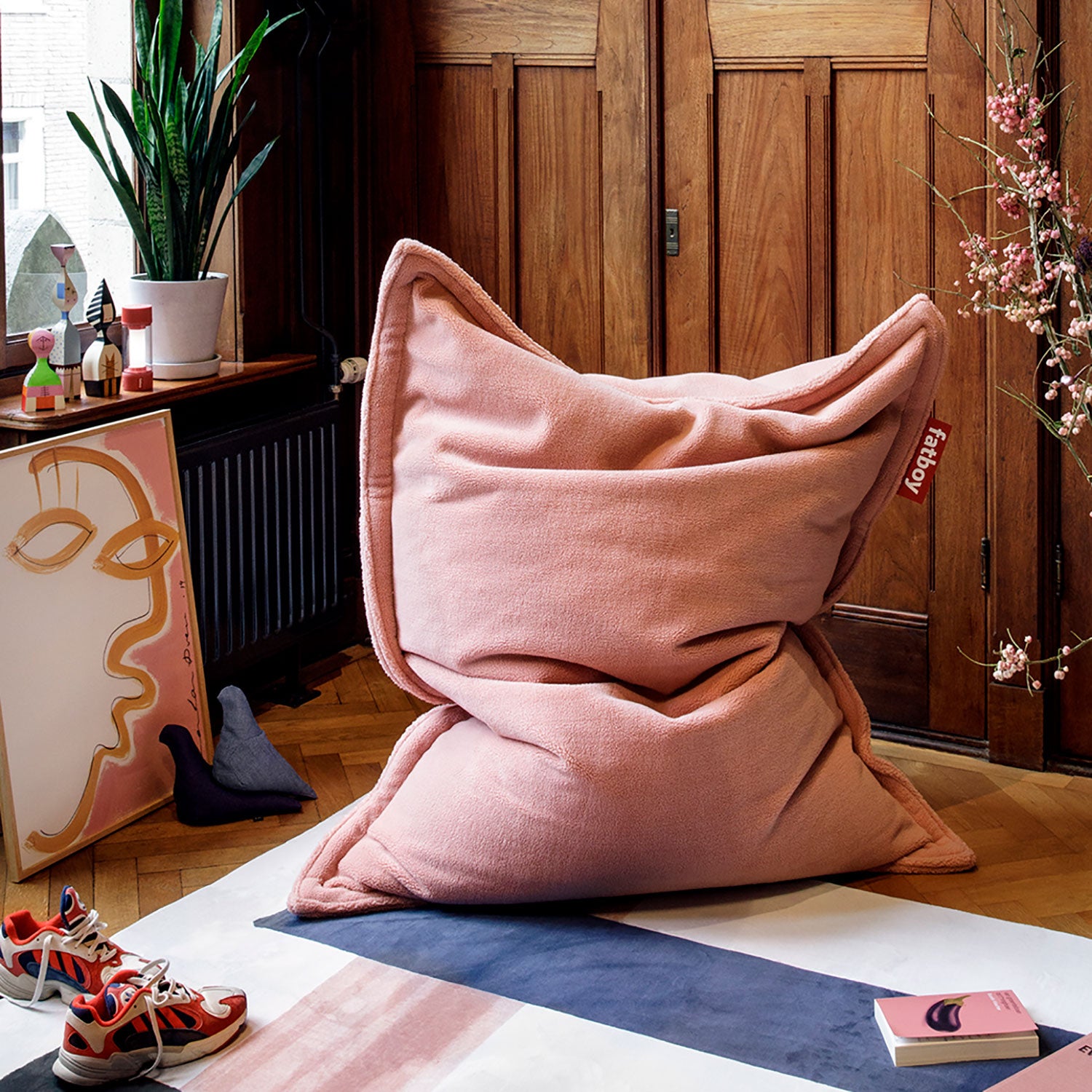 Original slim teddy Säkkituoli latte