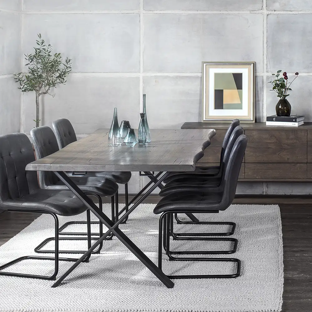 Exxet ruokapöytä 210x95 X-jalat savutammi