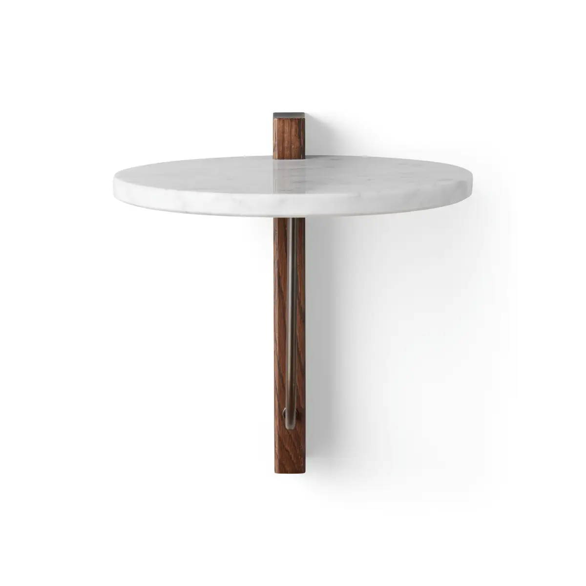 Corbel Rund -hylly, marmori/tumma tammi
