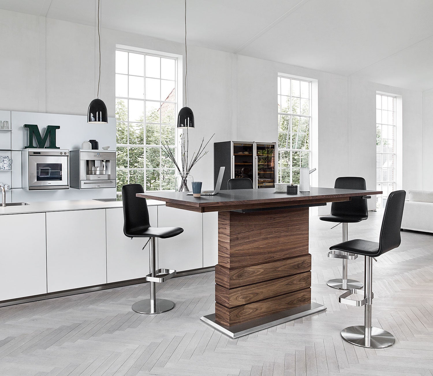 Sm30 Ruokapöytä 100X200-280 Cm Luonnonöljytty saksanpähkinä