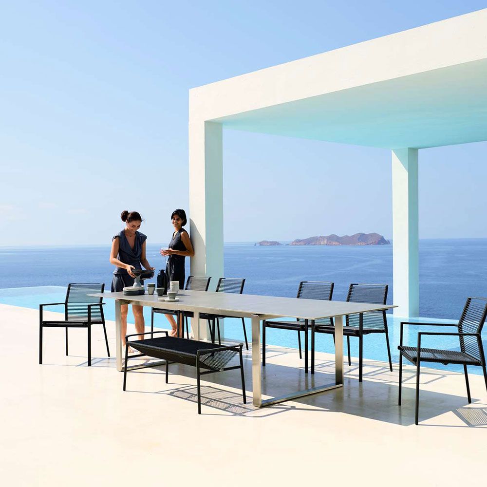 Edge käsinojallinen tuoli antrasiitti rottinki-Line köysi