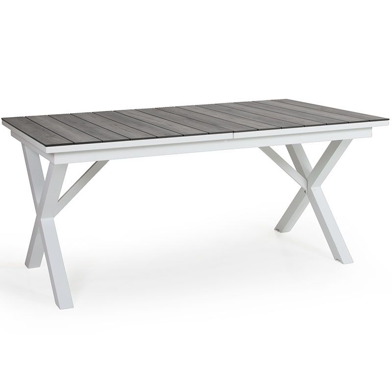 Brafab Hillmond Ruokapöytä 100×166-226 cm valkoinen/harmaa