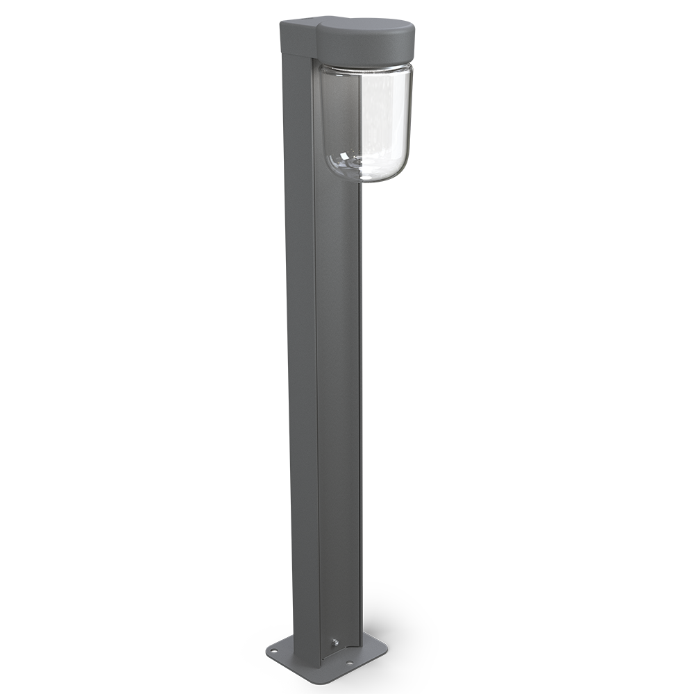 Moon pylväsvalaisin IP44 grafitstruktur LED