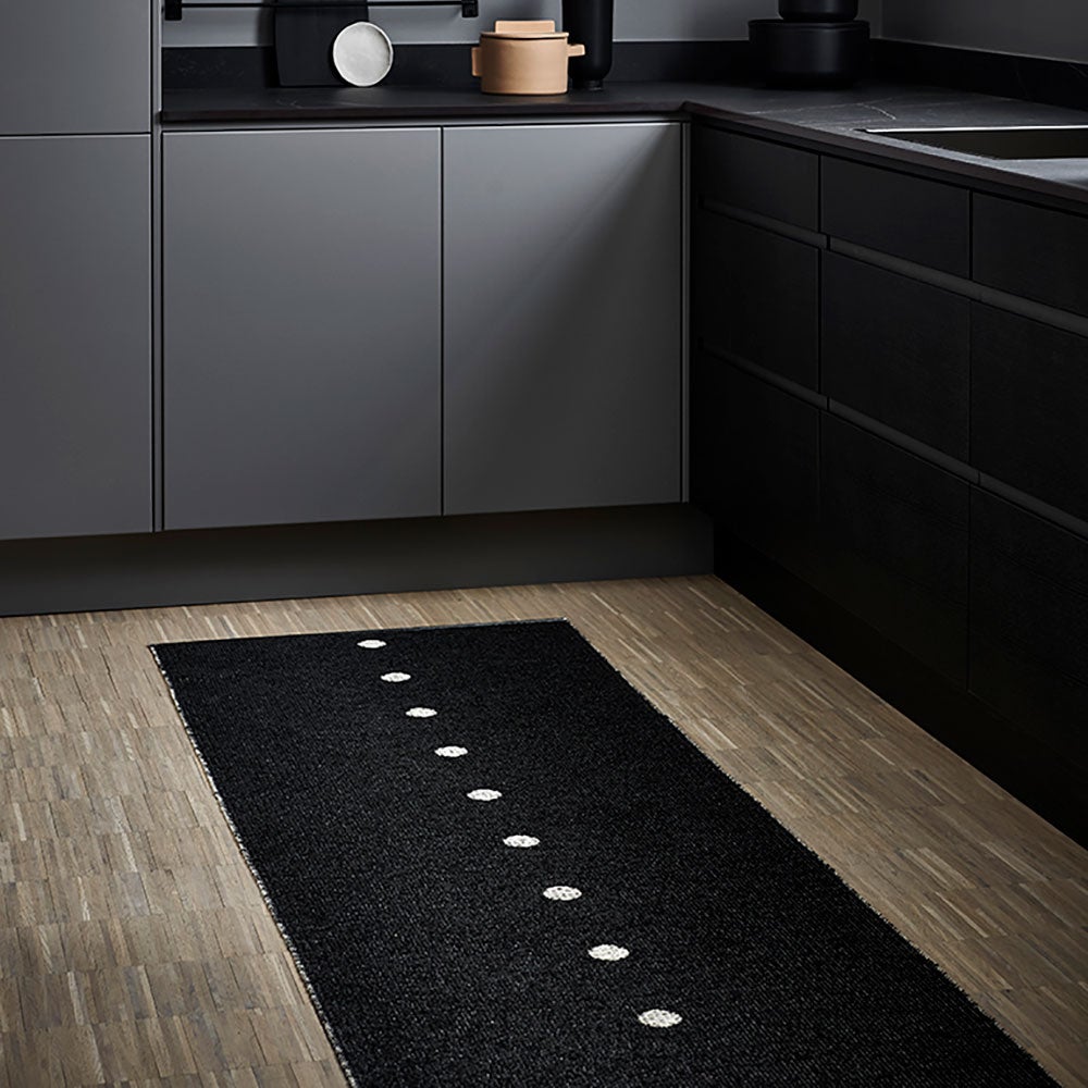 Peg matto 70x280 cm black / linen 