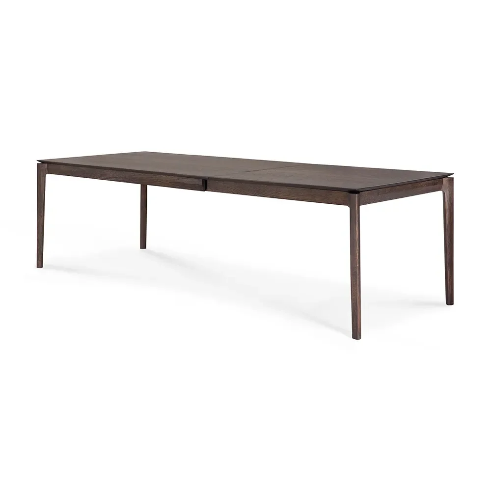 Bok Ruokapöytä 100x180-280 cm Ruskeaksi lakattu tammi