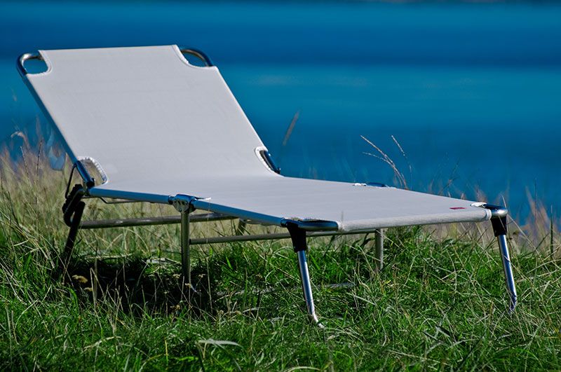 Amigo aurinkotuoli, harmaa alumiini/textileeni