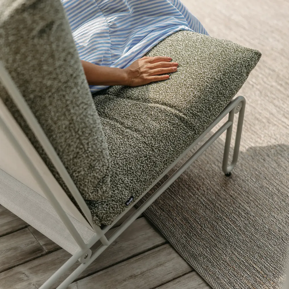 Blixt nojatuoli Light Grey/Teddy Verde