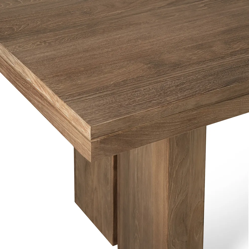 Double Ruokapöytä 100x200-300 cm Teak