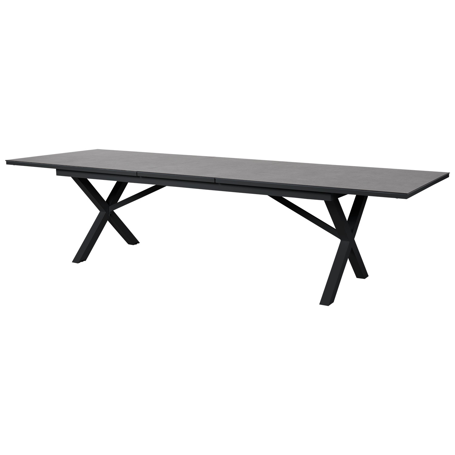Brafab Hillmond laajennettava pöytä 100×238-197 cm musta/harmaa