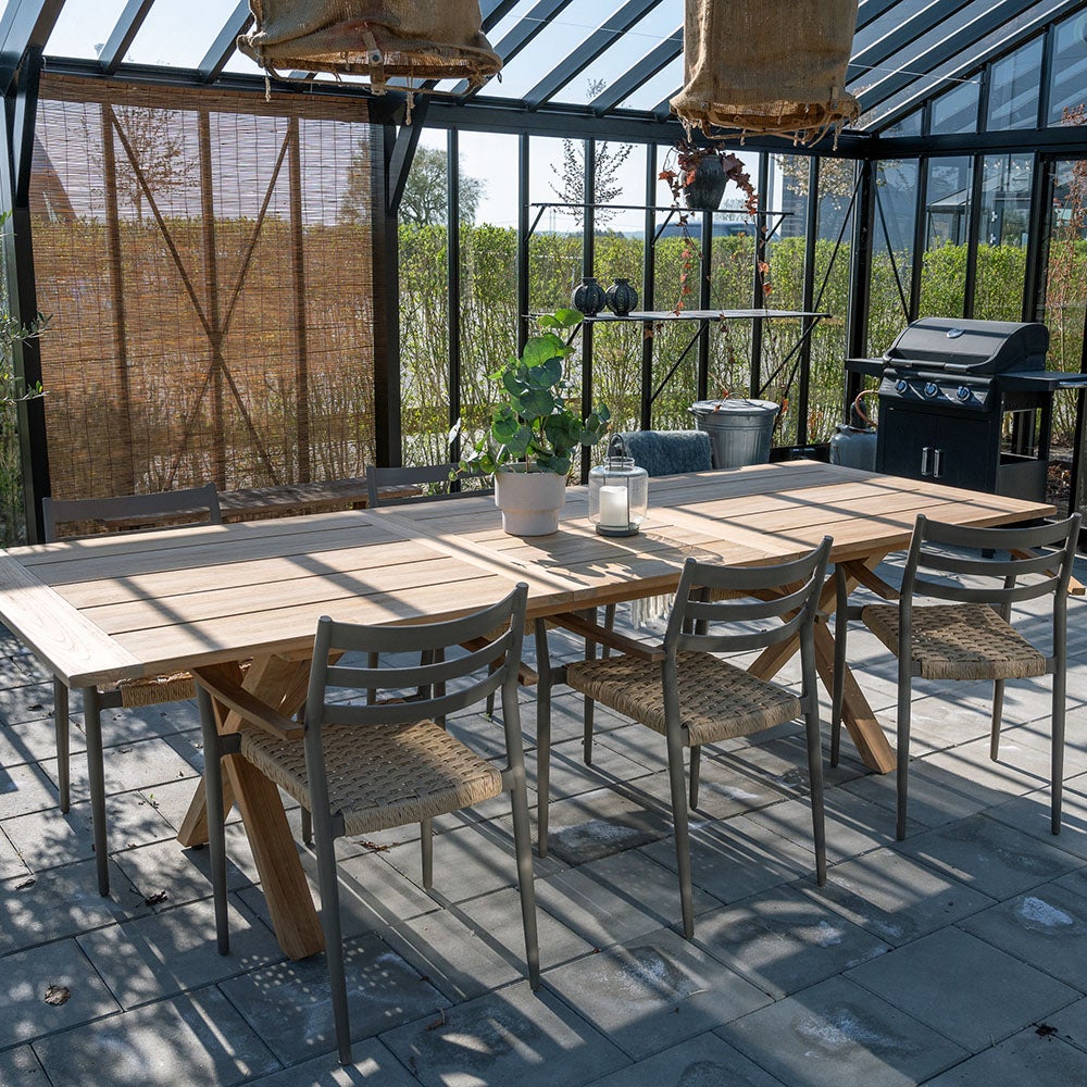 Sandby nojatuoli teak Taupe