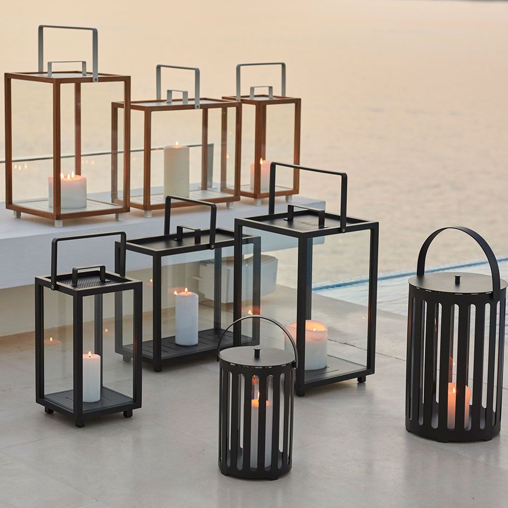 Lighthouse kynttilänjalka iso Lava Grey