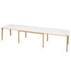 SM107 Ruokapoyta 101x160-316-368 cm Luonnollinen oljytty tammi - Valkoinen laminaatti