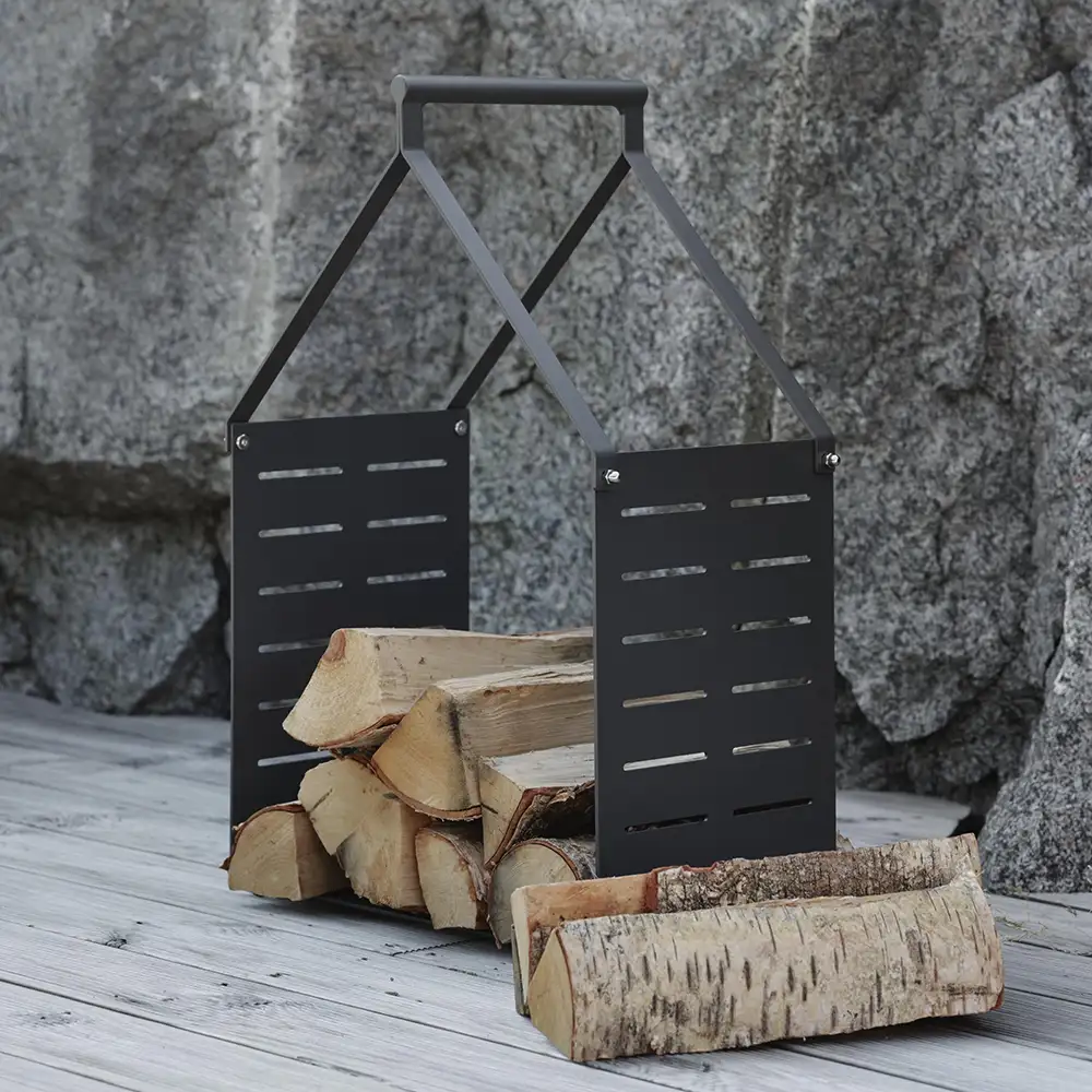 Belfort polttopuukori musta Brafab