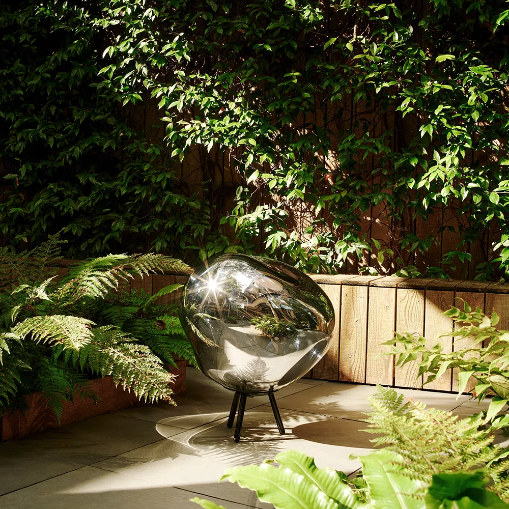 Melt Portable Large lattiavalaisin Silver LED