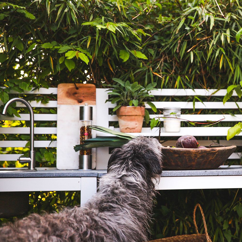 Bellac ulkokeittiö kulmaosa musta/harmaa Brafab
