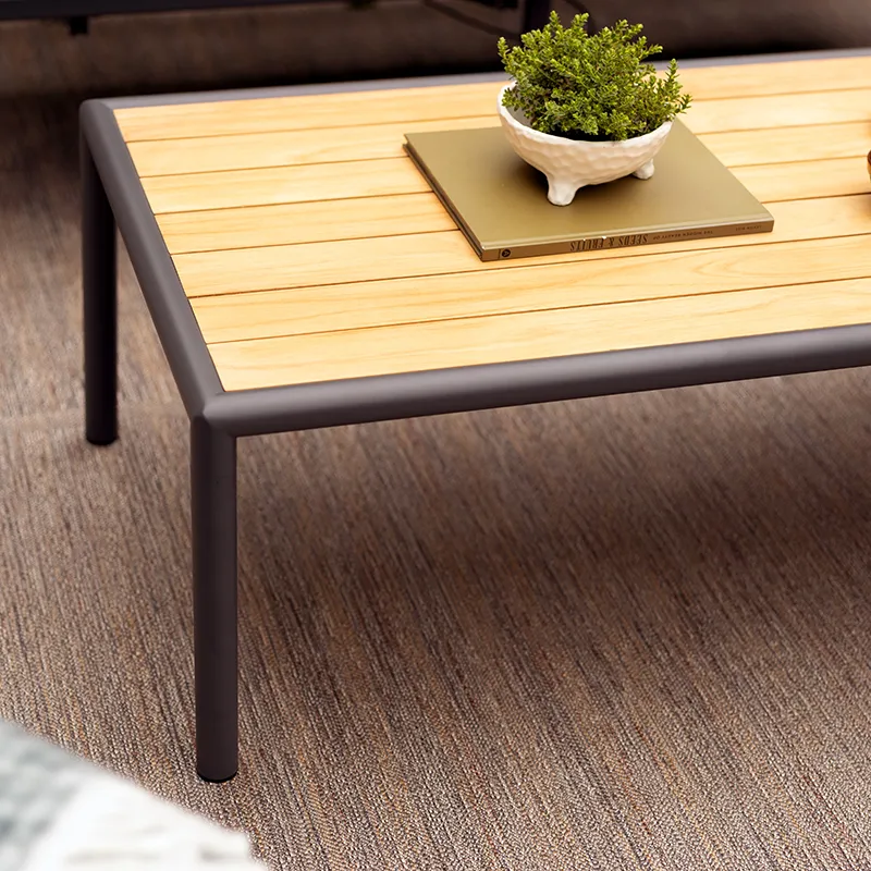 Gordon sohvapöytä 65x140 cm Antracit / Teak