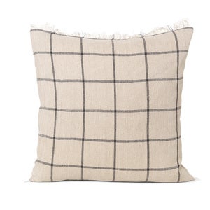 Calm Tyynyliina 50x50 - Camel / Black Ferm Living