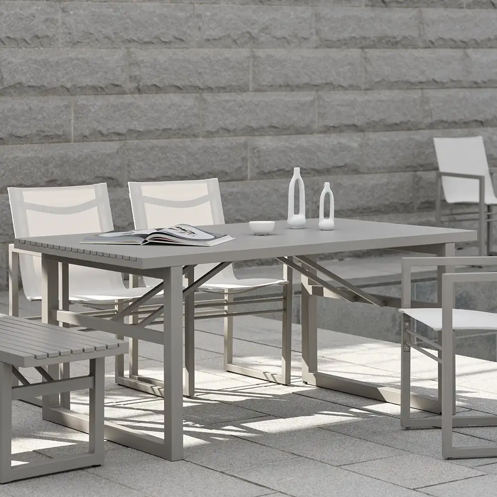 Vevi ruokapöytä 90 x 160 cm khaki Brafab