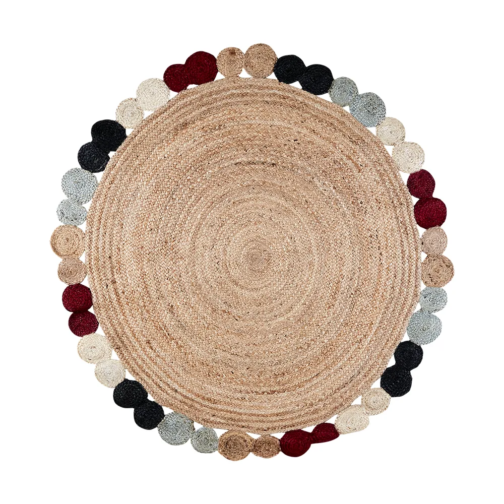 JUNI matto luonnon/monivärinen Ø150 cm