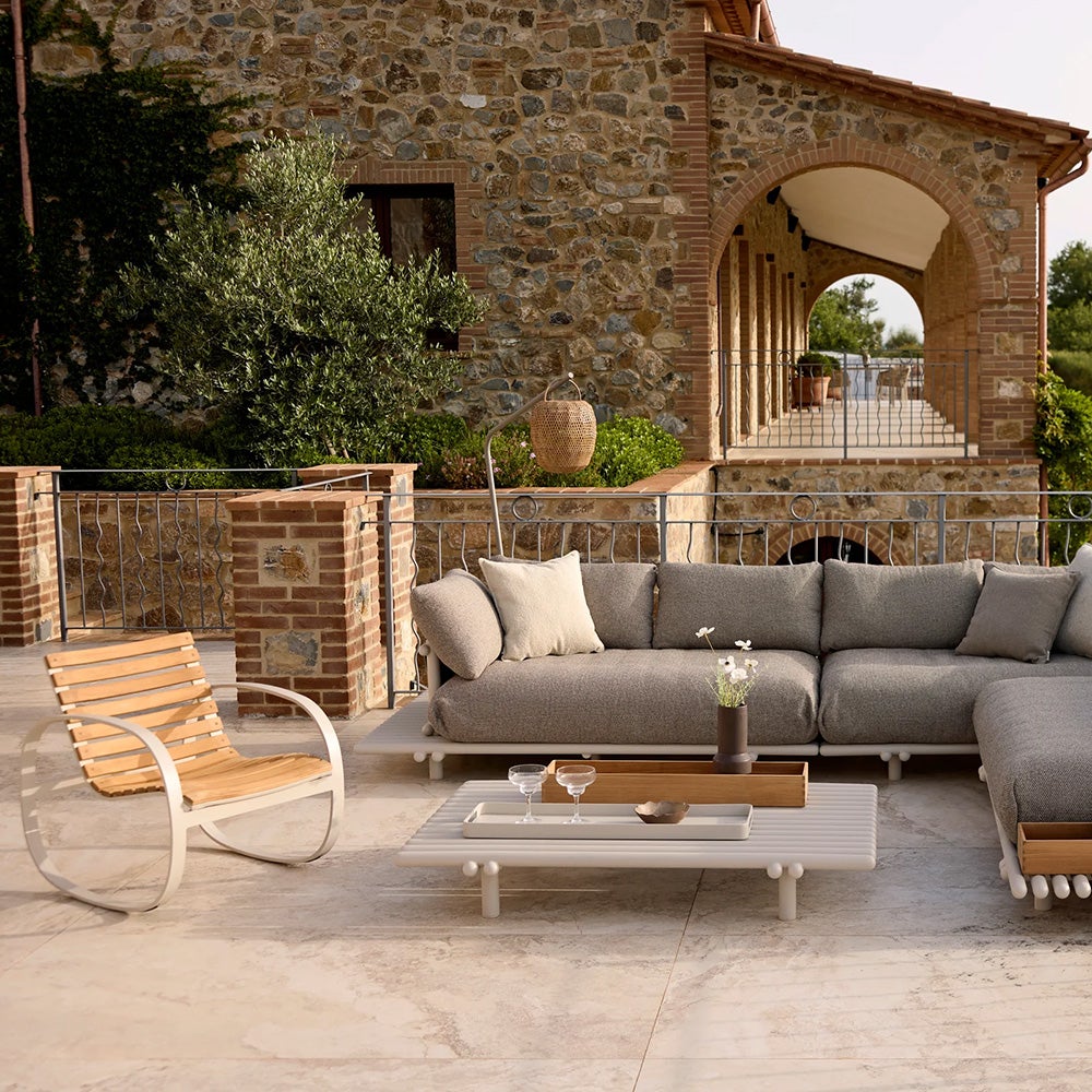 Parc keinutuoli teak/hiekkaalumiinia