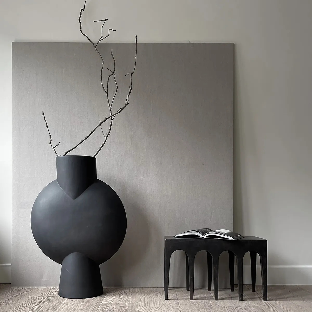 Käsinmaalattu maljakko Sphere Bubl Giant Coffee H100 cm