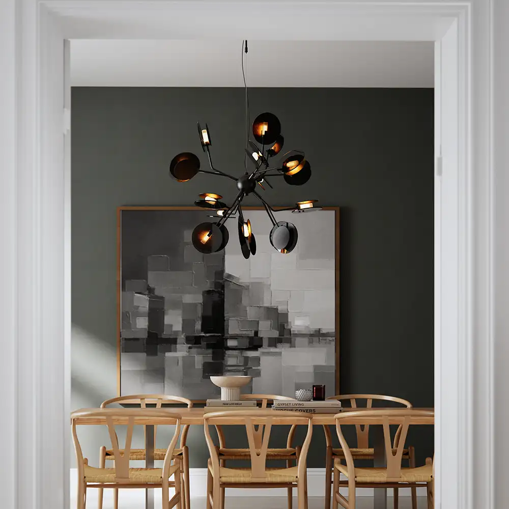 Turno kattokruunu Ø80cm Musta 