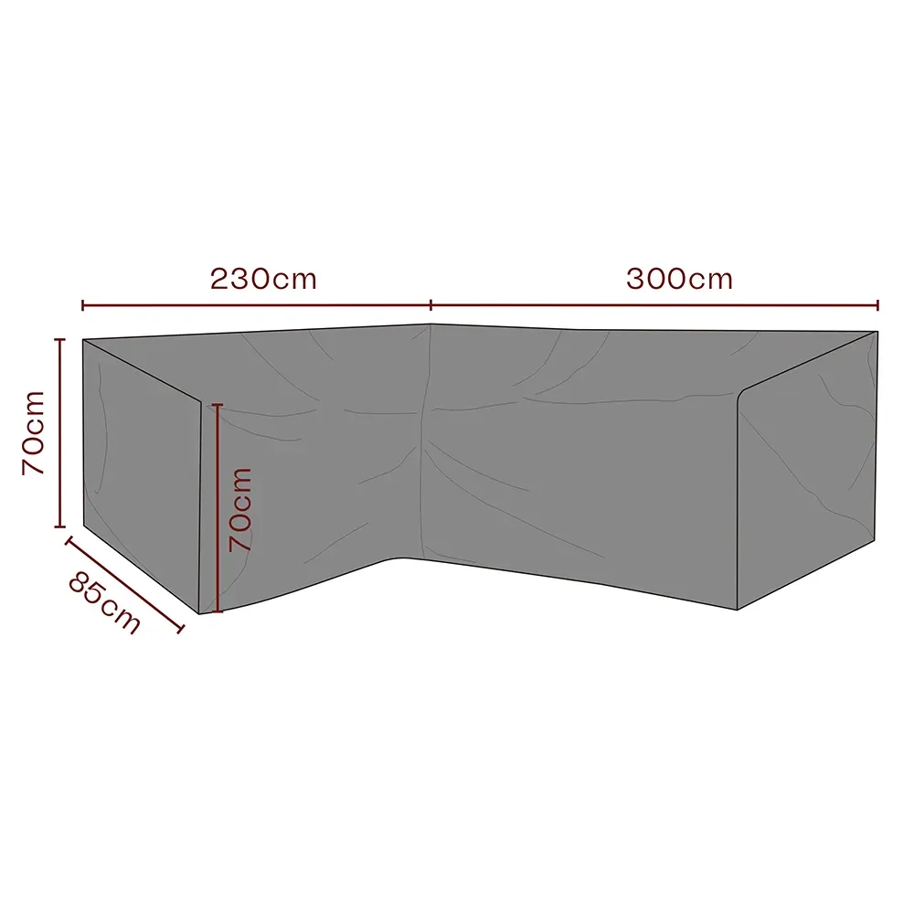 Huonekalusuoja kulmasohva 300/230x70x85 cm Premium