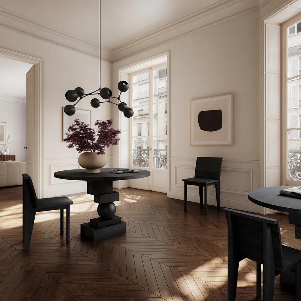  Brutus Slim -ruokapöydän tuoli - Kahvinmusta tammi