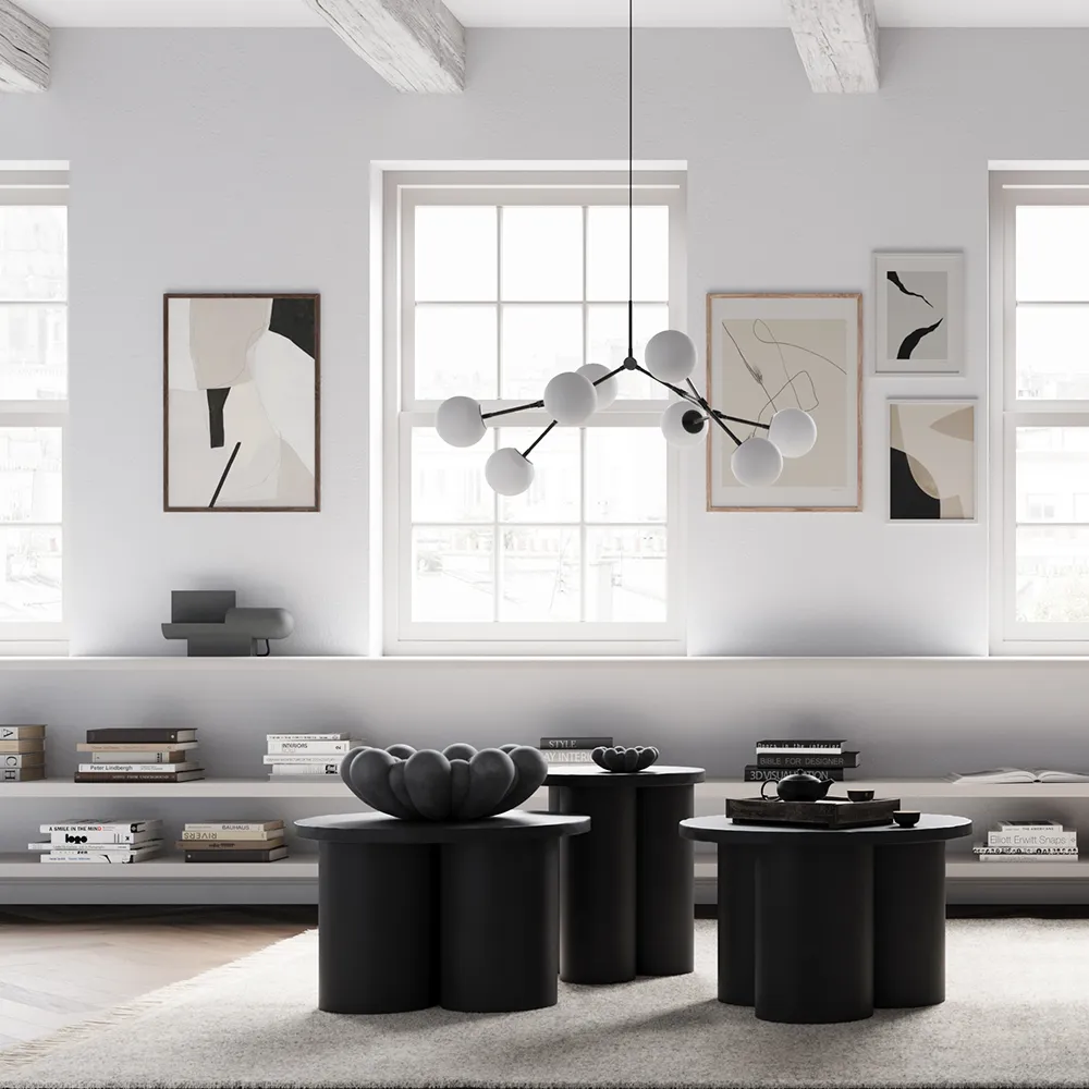 Big Foot -sohvapöytä, korkea - kahvi