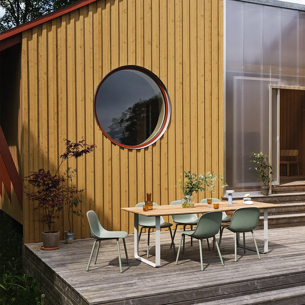 Fiber Outdoor Tuoli käsinojalla Dusty Green 