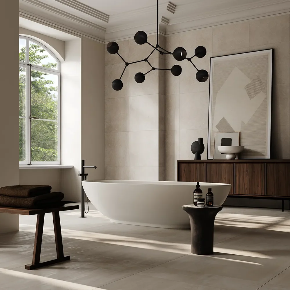 Trumpettityylinen sohvapöytä, korkea - Calacatta