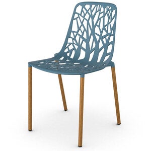 Forest Ruokailutuoli Iroko/Blue Teal