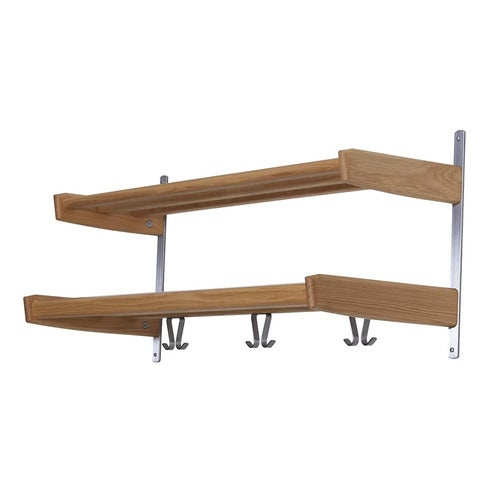 Meja Hattuhylly 90 cm 2 hyllyä Öljytty tammi