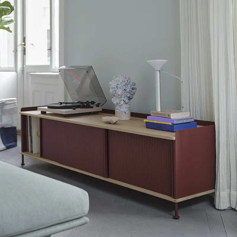 Enfold senkki 186 x 45 cm  - oiled oak Deep Red