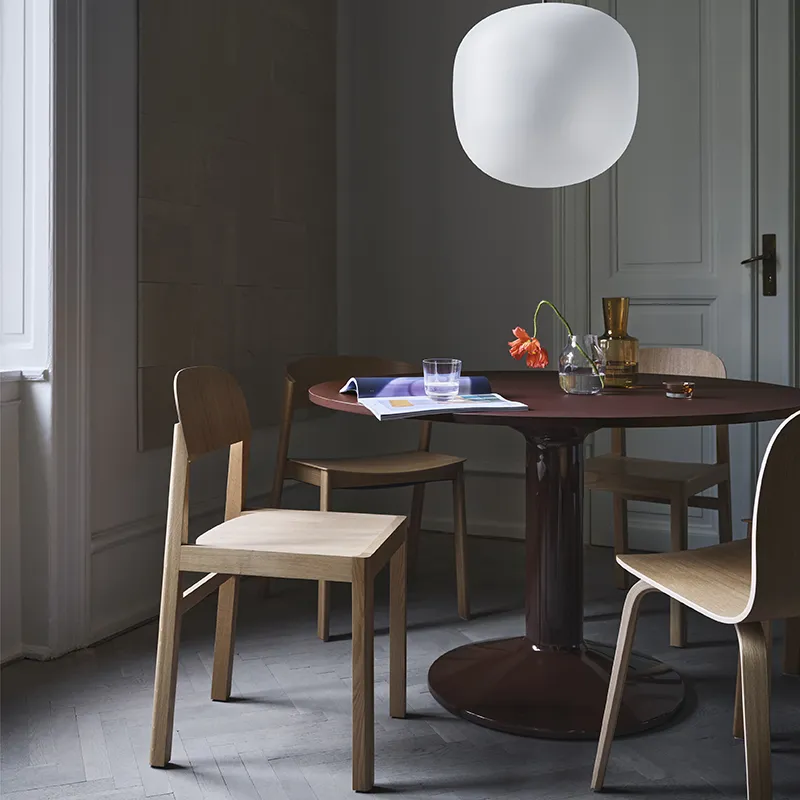 Midst ruokapöytä 120 cm - Dark Red Linoleum Dark Red