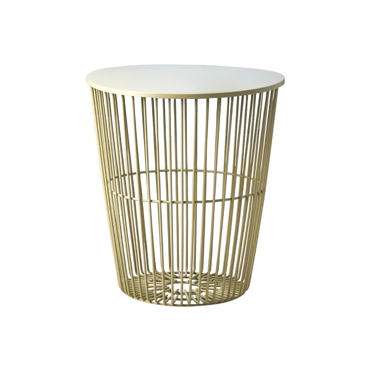 MARSTRAND Sohvapöytä/kori Beige Ø40xH45 cm