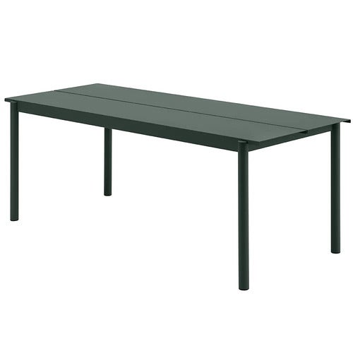 Linear Steel Ruokapöytä 200X75 cm Dark Green