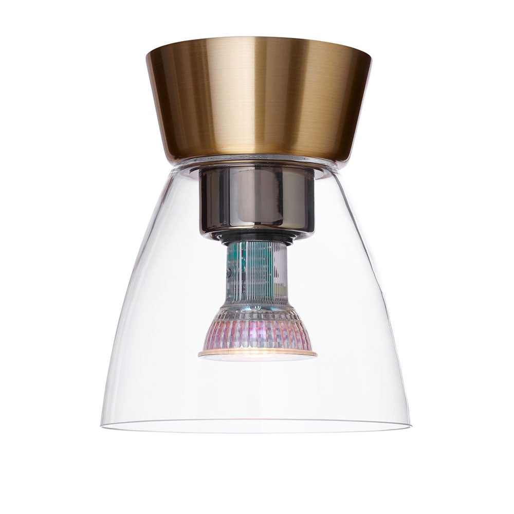 Bizzo Plafond D165 messinki/Klarglas sis. lamppu