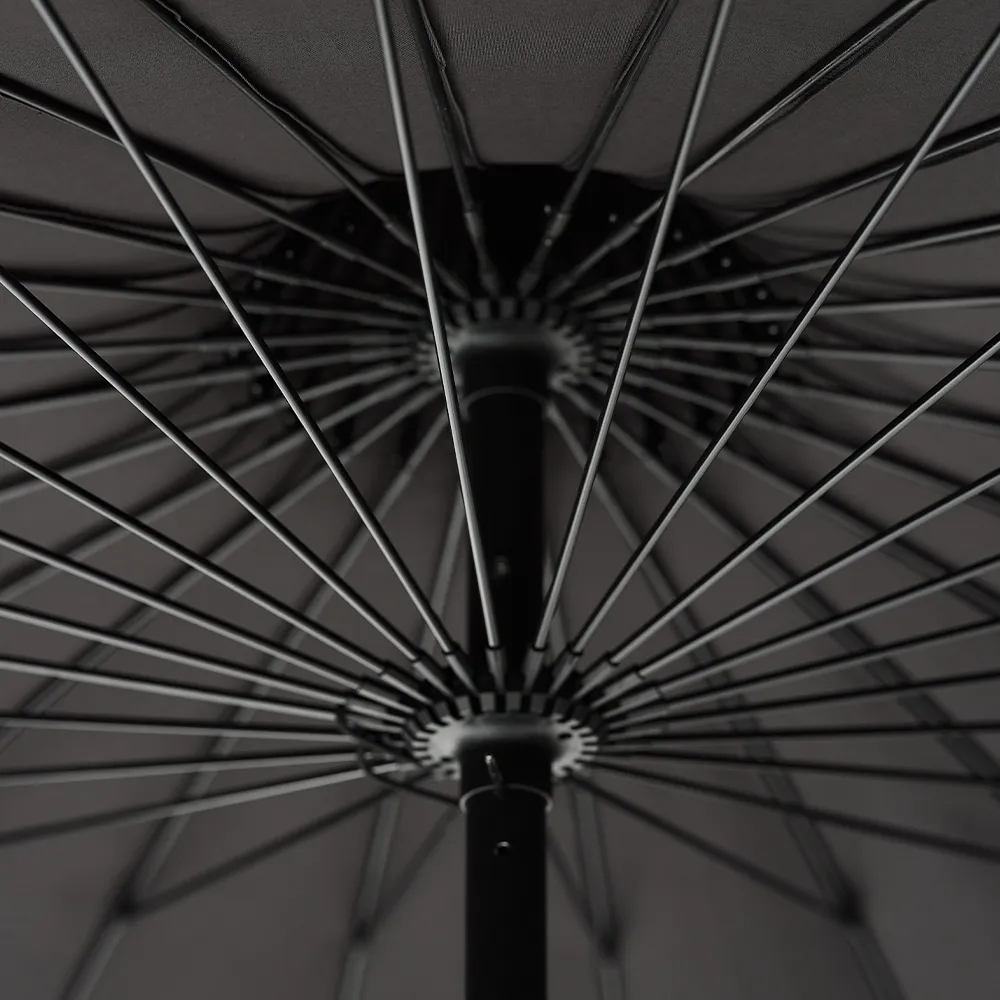 Aurinkovarjo Ø240 cm Musta