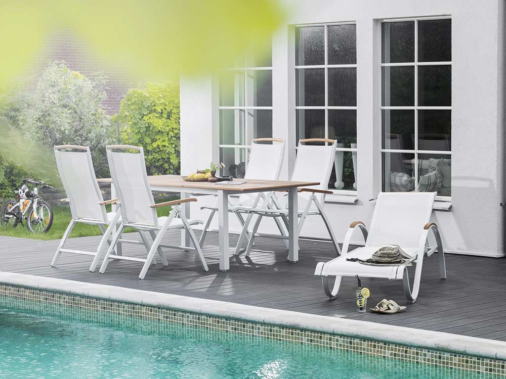 Nydala Säätötuoli valkoinen/teak