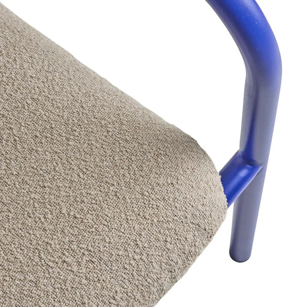 Bendt Nojatuoli Teddy Beige/Indigo Blue