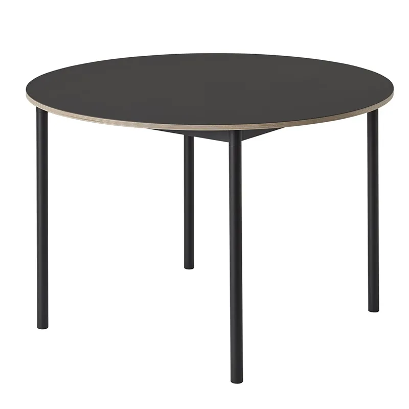 Base ruokapöytä 110 cm - Black Nanolaminate Plywood Black