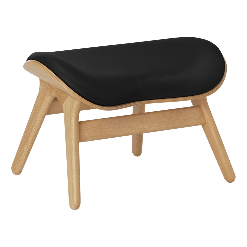A Conversation Piece Ottoman Rakkaus Oak/Umage Leather Black