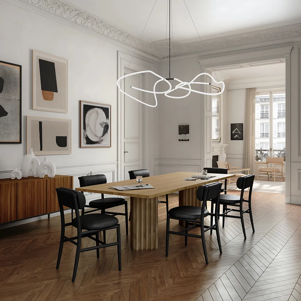 Nama-ruokatuoli - kahvinmusta, musta aniliininahka