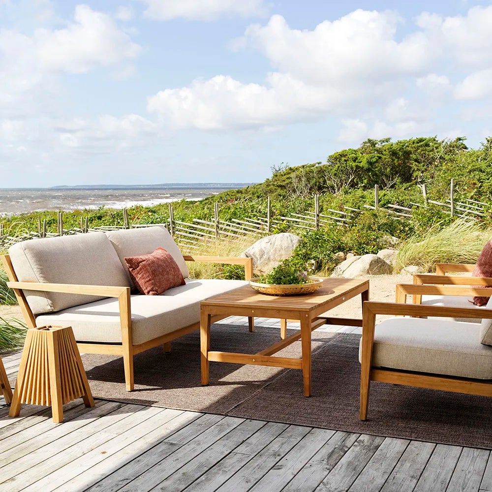 Populär 2,5-istuttava sohva luonnonvärinen/musta tiikki Brafab 