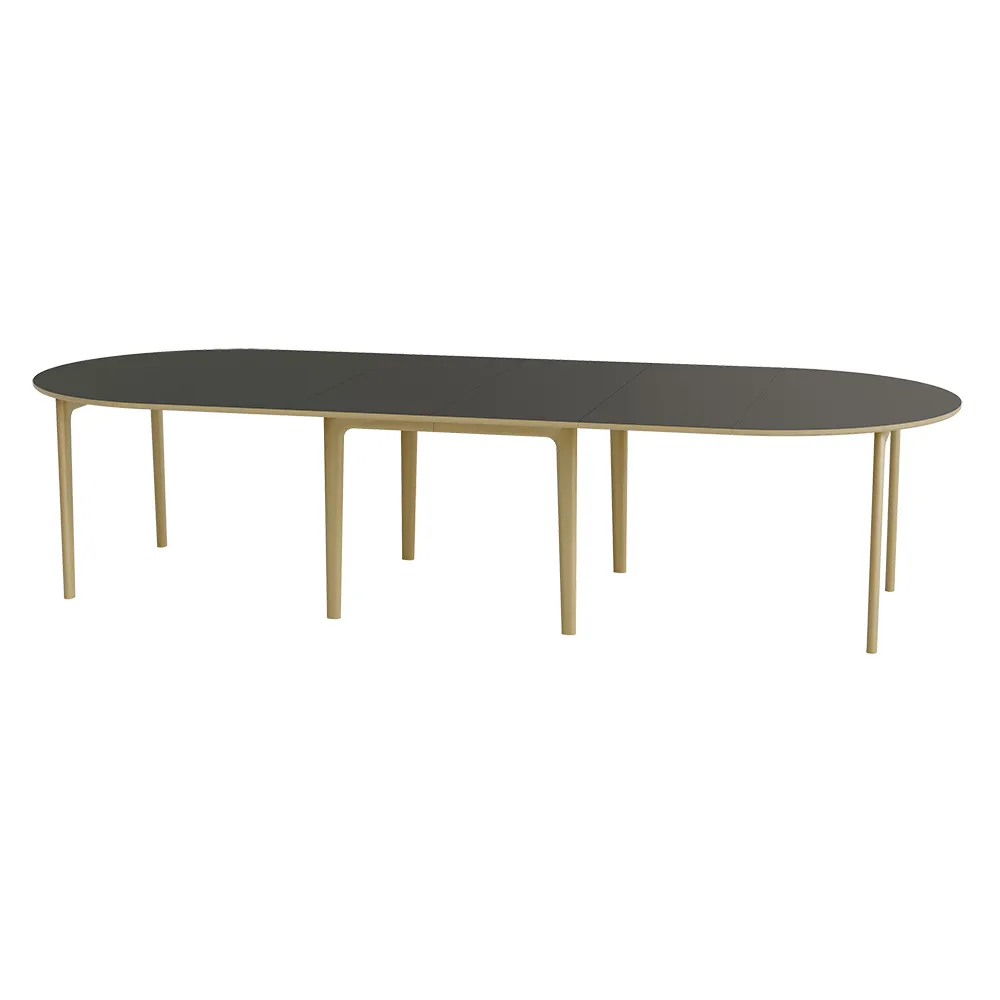 SM112 Ruokapöytä Tammi Valkoinen öljy/Musta Nanolaminaatti