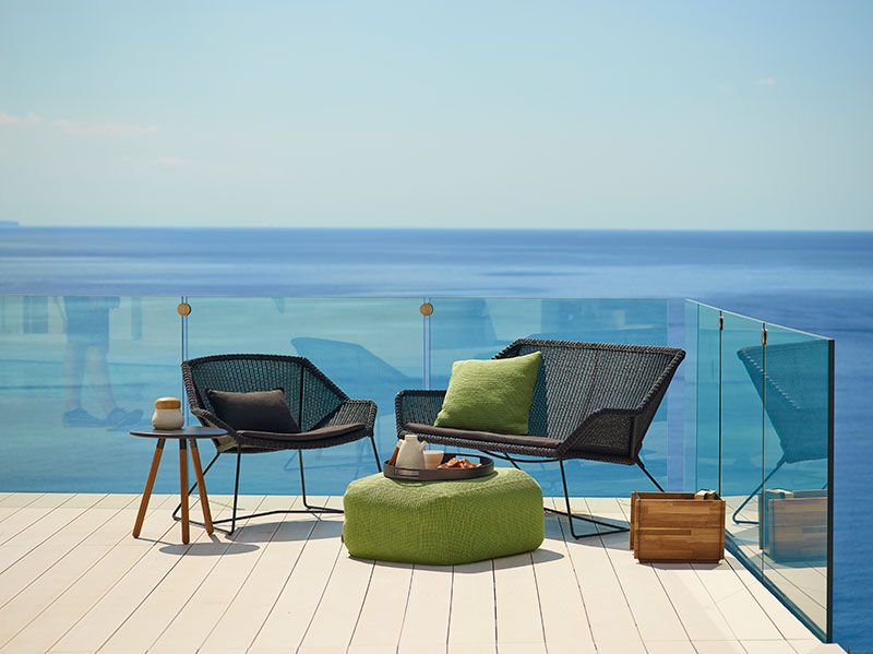 Breeze Lounge nojatuoli musta 